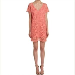 BB Dakota Rene Lace Short Sleeve V-Neck Mini Dress Size XS